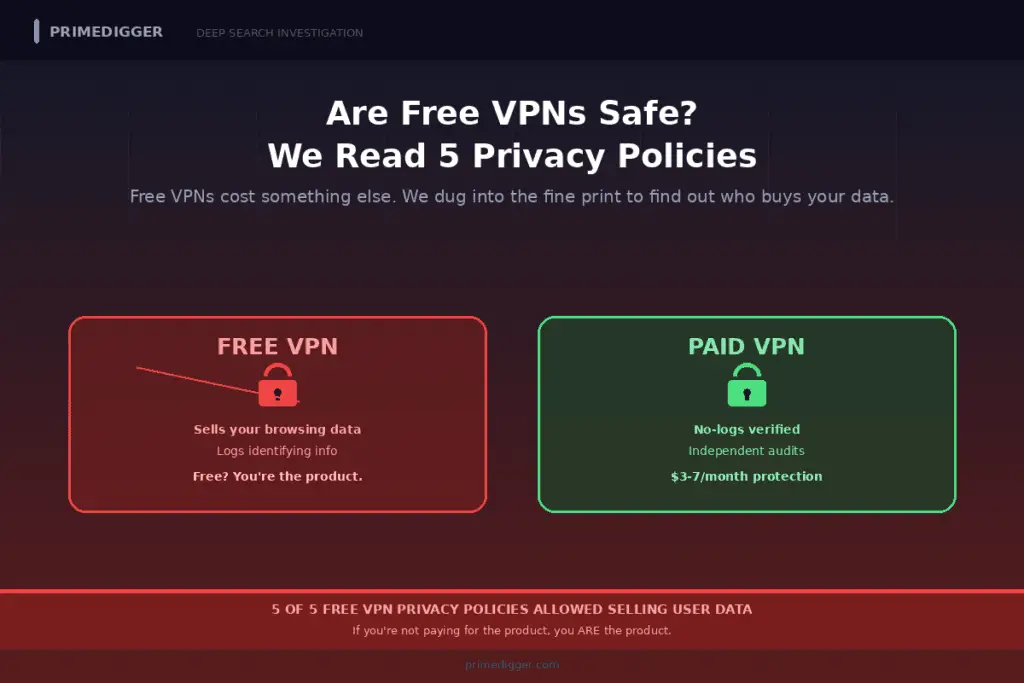 are free VPNs safe — PrimeDigger investigation