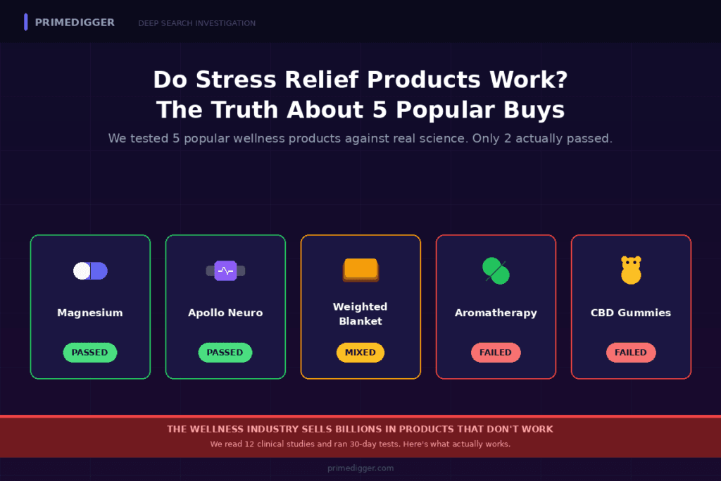 do stress relief products work — PrimeDigger investigation