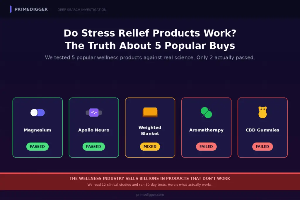 do stress relief products work — PrimeDigger investigation