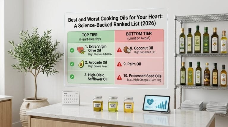 Best and worst cooking oils for heart health ranked — olive oil avocado oil and coconut oil compared