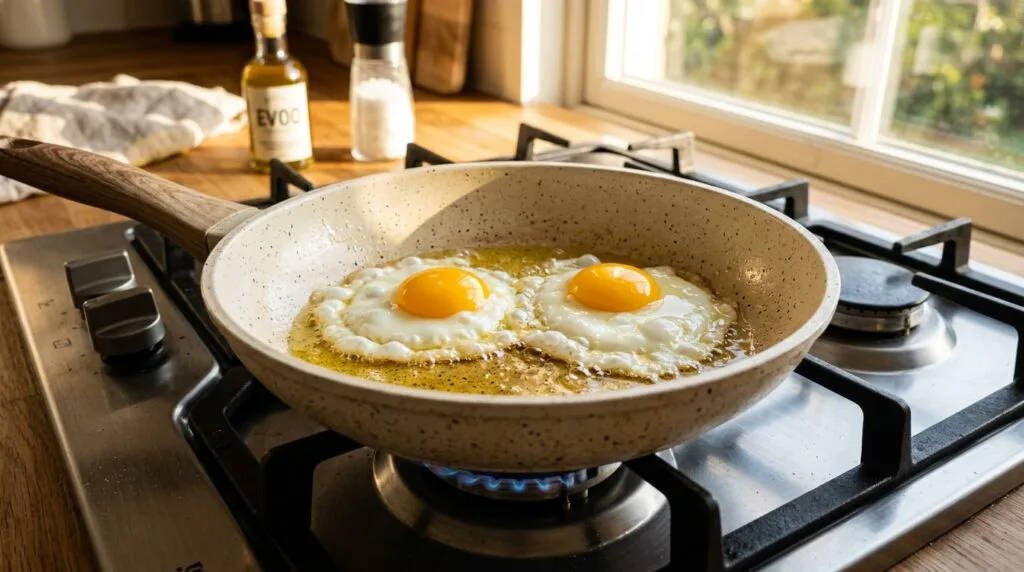 healthiest oil to fry eggs in