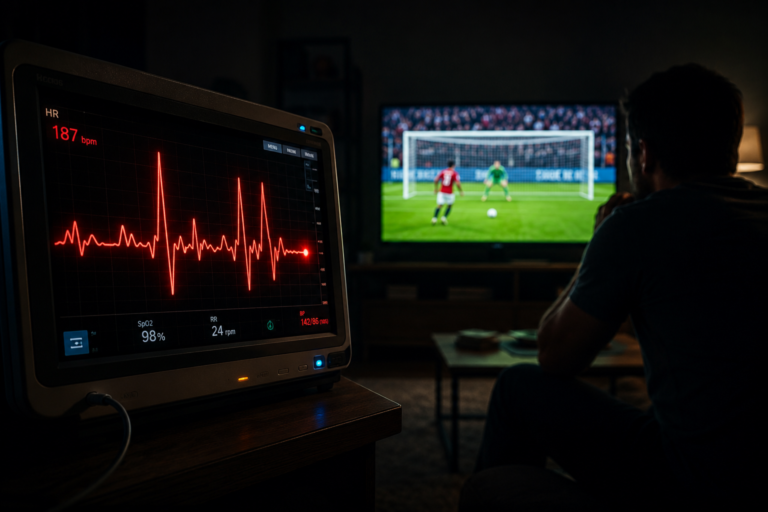 watching football can trigger a heart attack