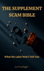 The Supplement Scam Bible ebook cover — What the Label Won't Tell You, by PrimeDigger