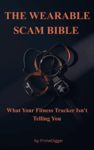 The Wearable Scam Bible ebook cover — What Your Fitness Tracker Isn't Telling You, by PrimeDigger